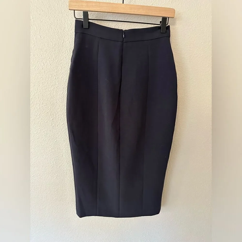 LK Bennett Blue Pencil Skirt Sz 2